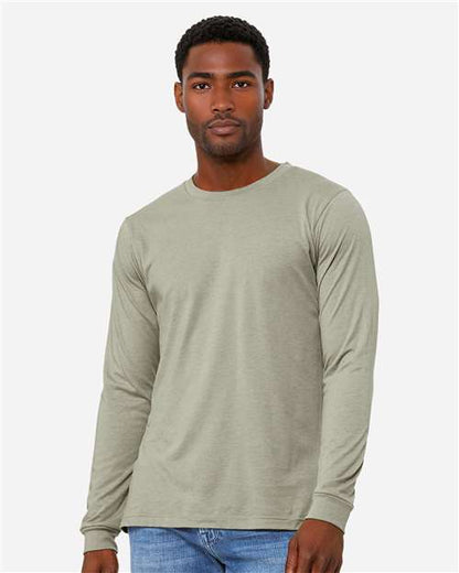 Heather CVC Long Sleeve Tee - XS