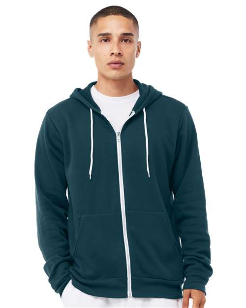 Unisex Sponge Fleece Full-Zip Hoodie Sweatshirt 3739