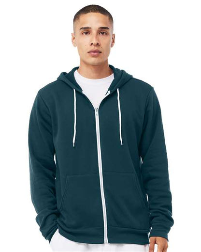 Unisex Sponge Fleece Full-Zip Hoodie Sweatshirt 3739