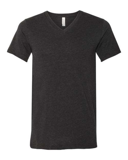 Unisex Heather CVC V-Neck Tee - XS