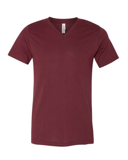 Unisex Heather CVC V-Neck Tee - L
