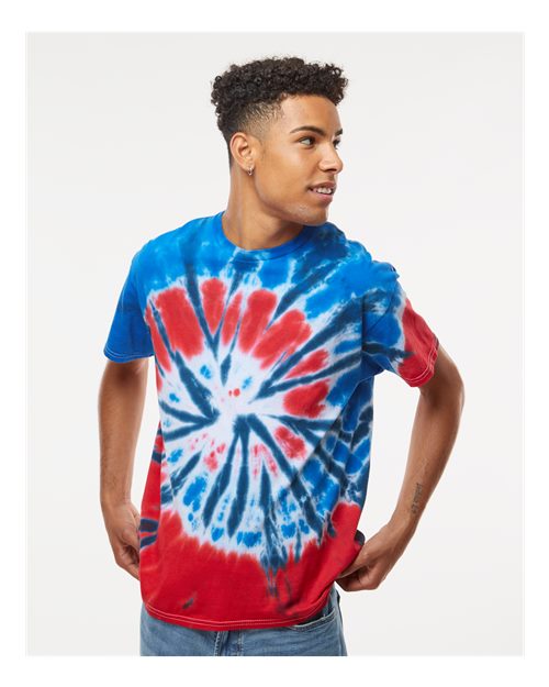 Unisex Multi-Color Tie-Dyed T-Shirt - L