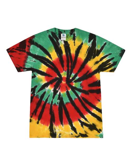 Unisex Multi-Color Tie-Dyed T-Shirt - L