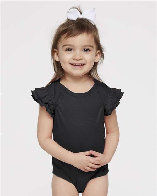 Infant Flutter Sleeve Baby Rib Bodysuit 4439