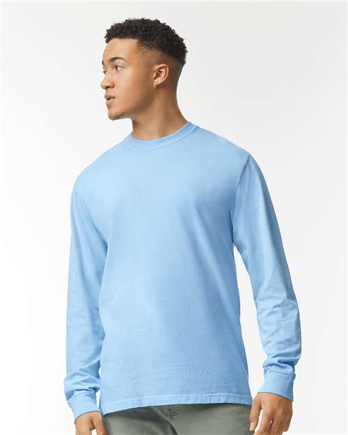 Garment-Dyed Heavyweight Long Sleeve T-Shirt - L