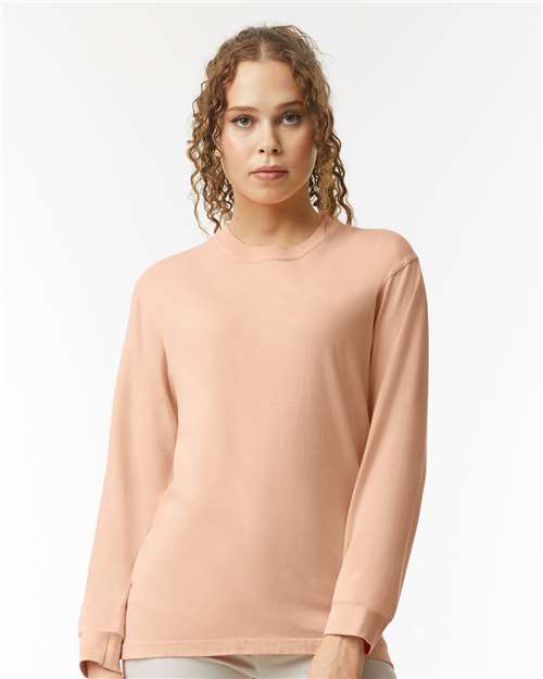 Garment-Dyed Heavyweight Long Sleeve T-Shirt - L