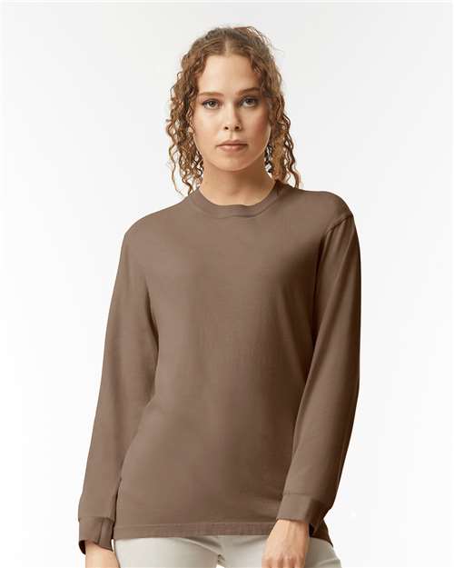 Garment-Dyed Heavyweight Long Sleeve T-Shirt - L