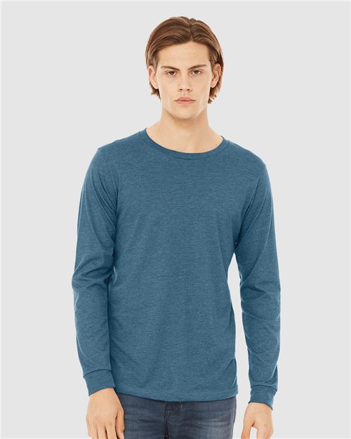 Heather CVC Long Sleeve Tee - XS