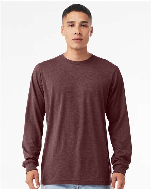 Heather CVC Long Sleeve Tee - L