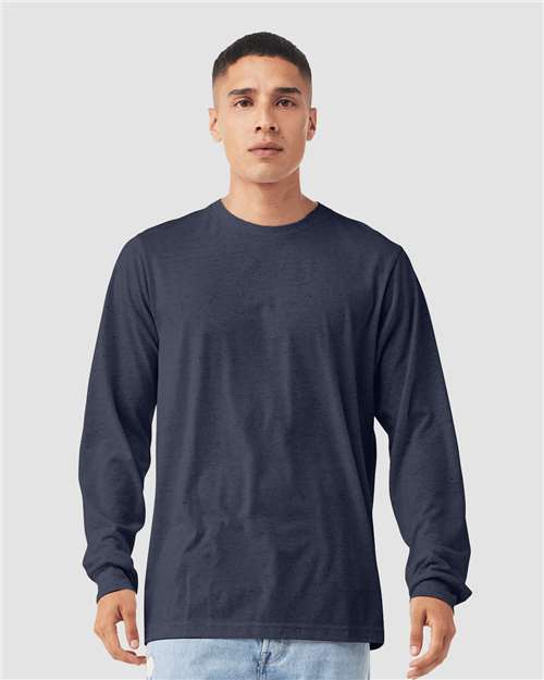Heather CVC Long Sleeve Tee - L
