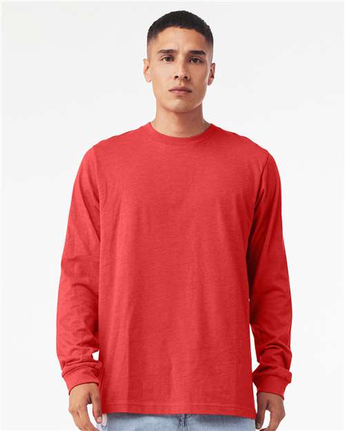 Heather CVC Long Sleeve Tee - L