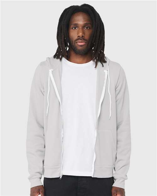 Unisex Sponge Fleece Full-Zip Hoodie Sweatshirt - XS