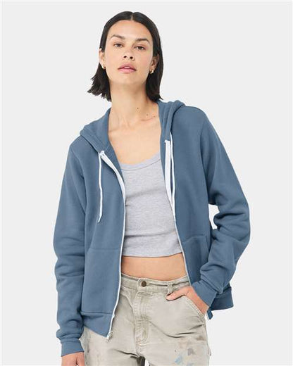 Unisex Sponge Fleece Full-Zip Hoodie Sweatshirt 3739