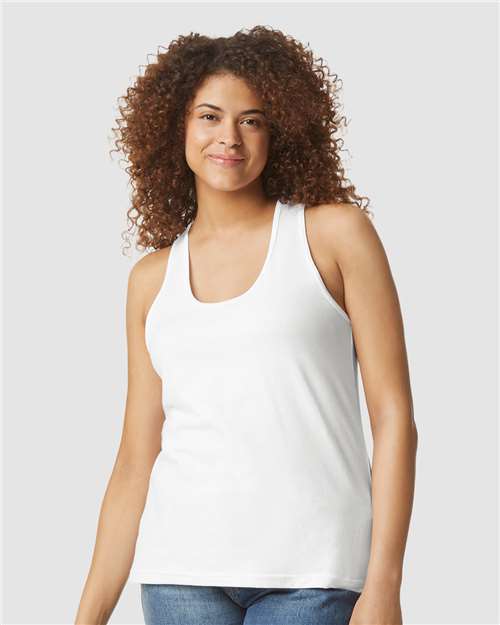 Women's SoftstyleÂ® CVC Racerback Tank Top