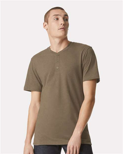 Unisex CVC Henley Tee