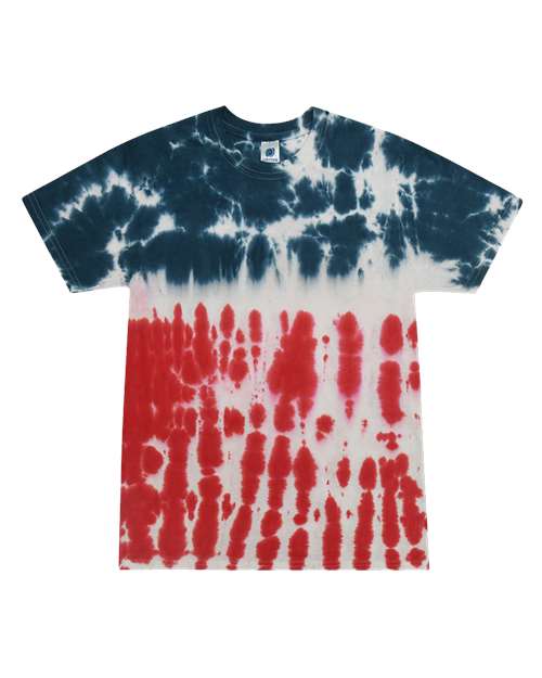 Unisex Multi-Color Tie-Dyed T-Shirt - L