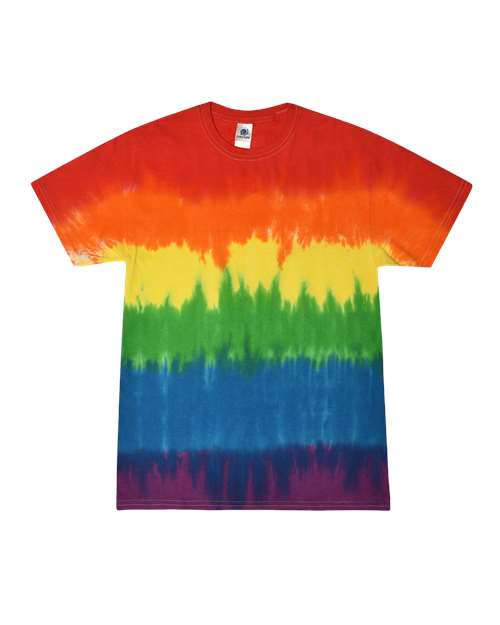 Unisex Multi-Color Tie-Dyed T-Shirt - L