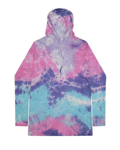 Unisex Tie-Dyed Hooded Long Sleeve T-Shirt 2777