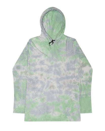 Unisex Tie-Dyed Hooded Long Sleeve T-Shirt 2777