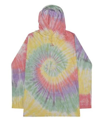 Unisex Tie-Dyed Hooded Long Sleeve T-Shirt 2777