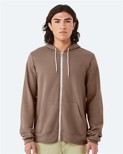 Unisex Sponge Fleece Full-Zip Hoodie Sweatshirt 3739