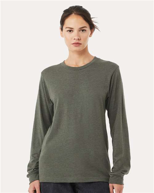 Heather CVC Long Sleeve Tee - L