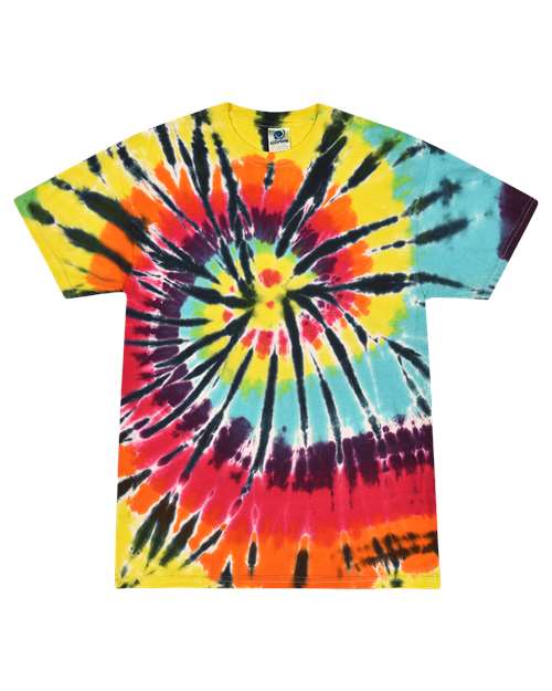 Unisex Multi-Color Tie-Dyed T-Shirt - L