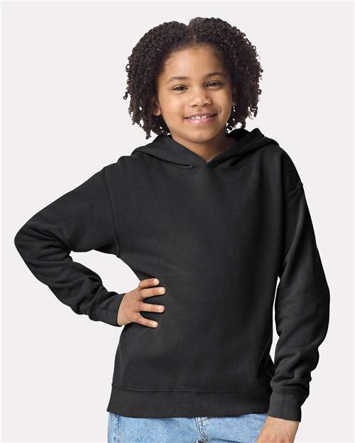 Youth Garment-Dyed Lightweight Fleece Hooded Sweatshirt 1467Y