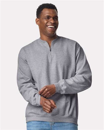 Unisex SoftstyleÂ® Midweight 1/4 Zip Sweatshirt