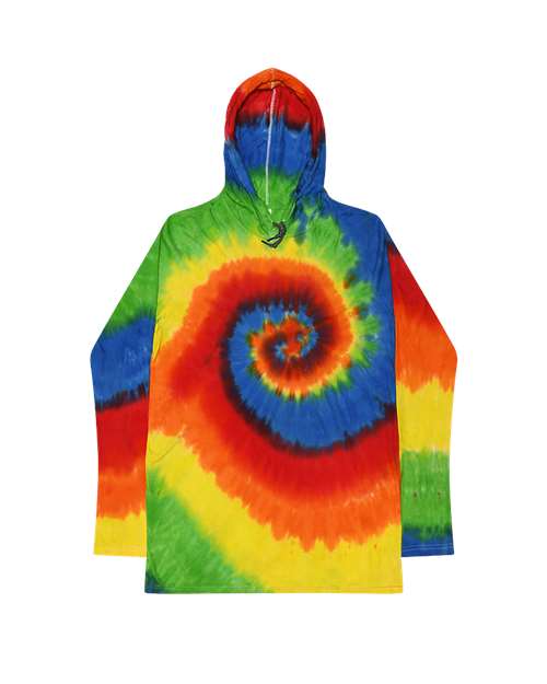 Unisex Tie-Dyed Hooded Long Sleeve T-Shirt 2777