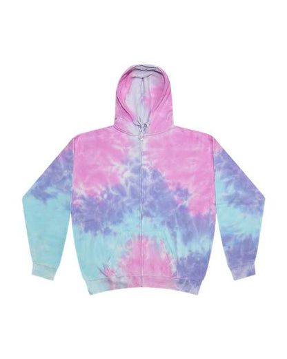 Unisex Tie-Dyed Full-Zip Hooded Sweatshirt 8888