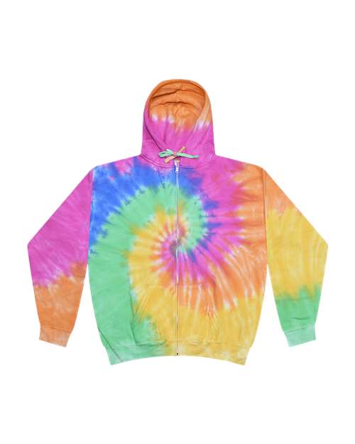 Unisex Tie-Dyed Full-Zip Hooded Sweatshirt 8888