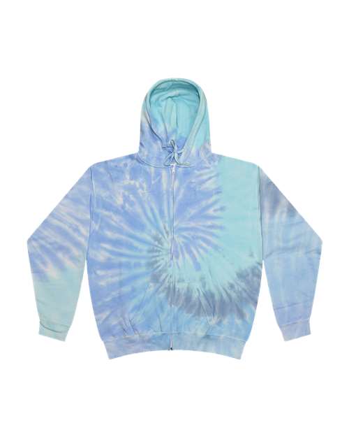 Unisex Tie-Dyed Full-Zip Hooded Sweatshirt 8888