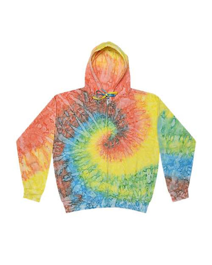 Unisex Tie-Dyed Full-Zip Hooded Sweatshirt 8888