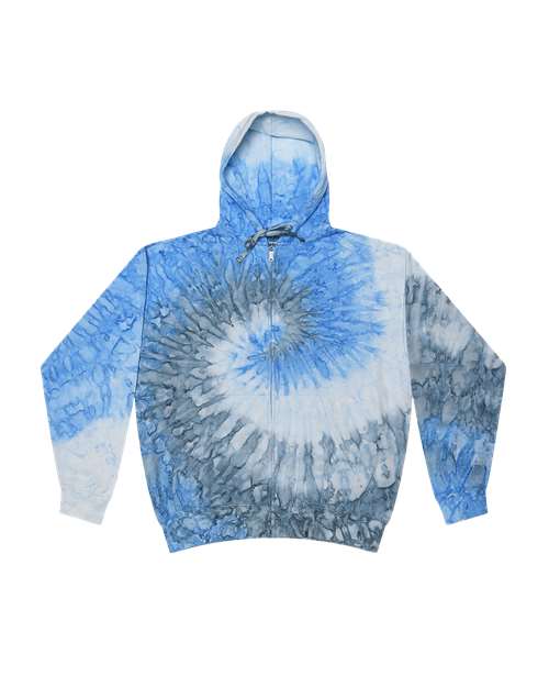 Unisex Tie-Dyed Full-Zip Hooded Sweatshirt 8888
