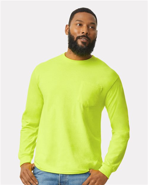 Men's Ultra CottonÂ® Long Sleeve Pocket T-Shirt