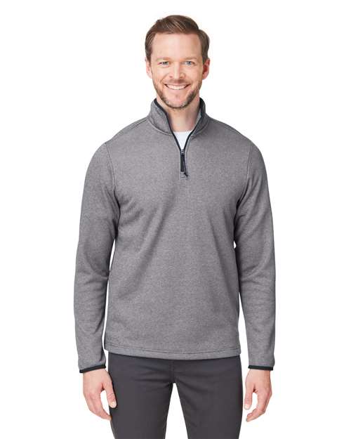 Men's Venture Heathered Stripe Quarter-Zip Pullover CE73