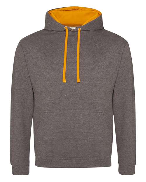 Unisex Midweight Varsity Contrast Hooded Sweatshirt
