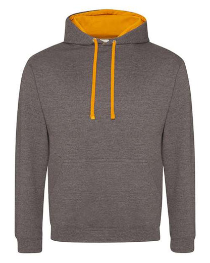 Unisex Midweight Varsity Contrast Hooded Sweatshirt
