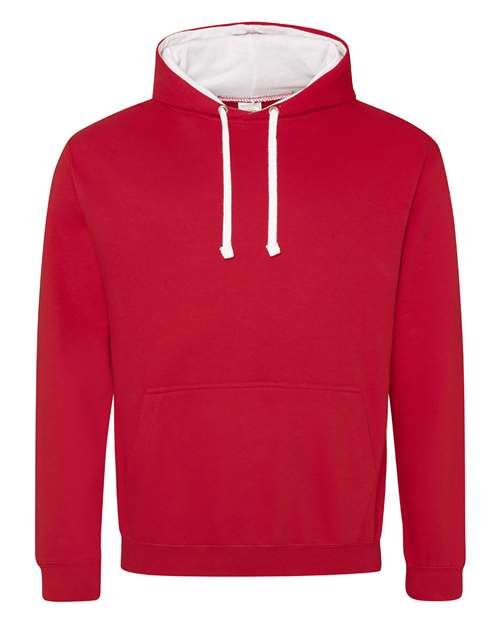 Unisex Midweight Varsity Contrast Hooded Sweatshirt