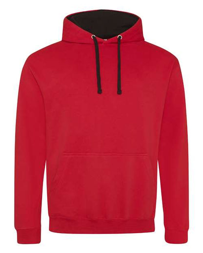 Unisex Midweight Varsity Contrast Hooded Sweatshirt