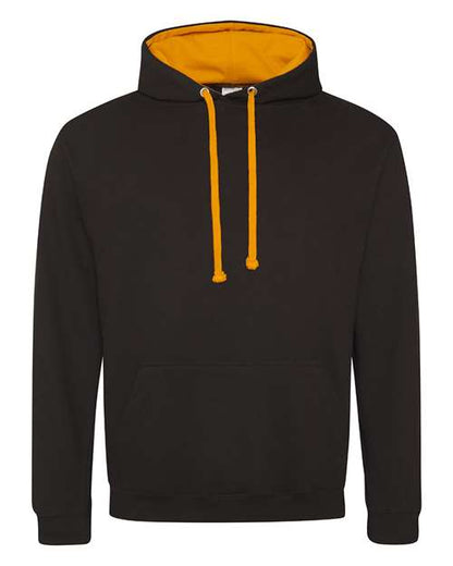 Unisex Midweight Varsity Contrast Hooded Sweatshirt