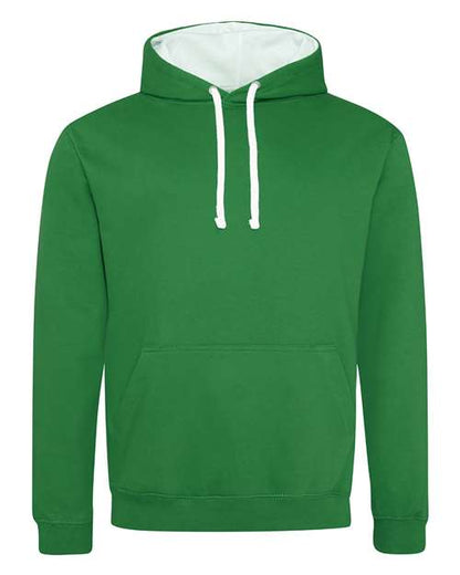 Unisex Midweight Varsity Contrast Hooded Sweatshirt