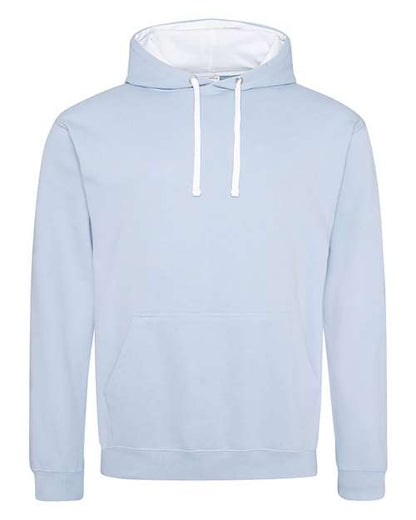 Unisex Midweight Varsity Contrast Hooded Sweatshirt