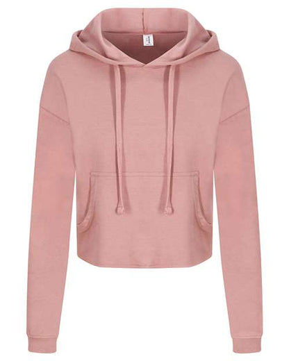 Women's Girlie Cropped Hooded Fleece with Pocket JHA016