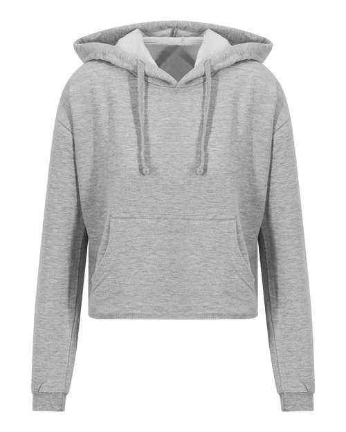 Women's Girlie Cropped Hooded Fleece with Pocket JHA016