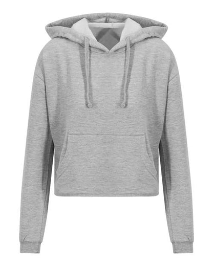 Women's Girlie Cropped Hooded Fleece with Pocket JHA016