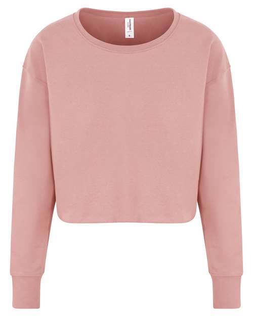 Women's Cropped Crewneck Sweatshirt JHA035