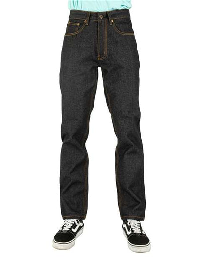 Unisex Raw Denim Straight-Leg Jean Pants SHRDJ