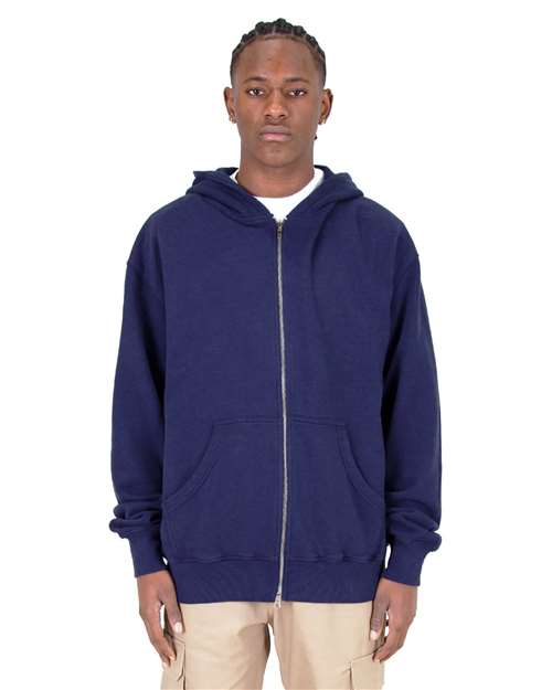 Men's Garment-Dyed Double-Zip Hooded Sweatshirt SHGDZ